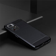 For Xiaomi Redmi Note11 / Poco M4 Pro 5G MOFI Gentleness Series Brushed Texture Carbon Fiber Soft TPU Phone Case(Blue)