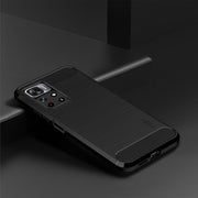 For Xiaomi Redmi Note11 Pro / Note 11 Pro+ MOFI Gentleness Series Brushed Texture Carbon Fiber Soft TPU Phone Case(Black)