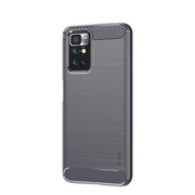 For Xiaomi Redmi 10 / 10 Prime MOFI Gentleness Series Brushed Texture Carbon Fiber Soft TPU Phone Case(Gray)