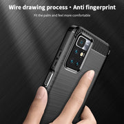 For Xiaomi Redmi 10 / 10 Prime MOFI Gentleness Series Brushed Texture Carbon Fiber Soft TPU Phone Case(Gray)