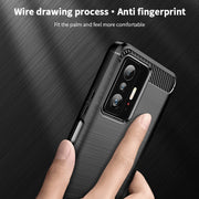 For Xiaomi Mi 11T / 11T Pro MOFI Gentleness Series Brushed Texture Carbon Fiber Soft TPU Phone Case(Black)
