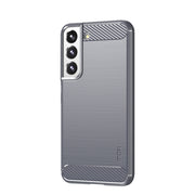 For Samsung Galaxy S22 5G MOFI Gentleness Series Brushed Texture Carbon Fiber Soft TPU Case(Gray)