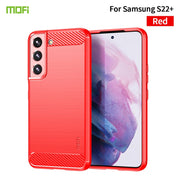 For Samsung Galaxy S22+ 5G MOFI Gentleness Series Brushed Texture Carbon Fiber Soft TPU Case(Red)