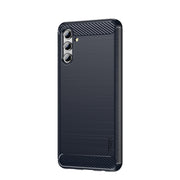 For Samsung Galaxy A13 5G MOFI Gentleness Series Brushed Texture Carbon Fiber Soft TPU Case(Blue)