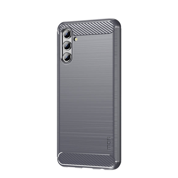 For Samsung Galaxy A13 5G MOFI Gentleness Series Brushed Texture Carbon Fiber Soft TPU Case(Gray)