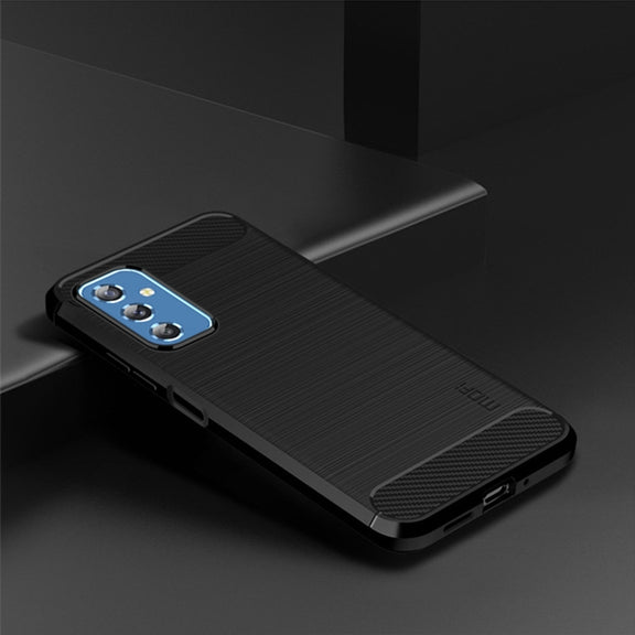 For Samsung Galaxy M52 5G MOFI Gentleness Series Brushed Texture Carbon Fiber Soft TPU Case(Black)