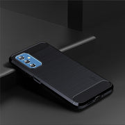 For Samsung Galaxy M52 5G MOFI Gentleness Series Brushed Texture Carbon Fiber Soft TPU Case(Blue)