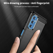 For Samsung Galaxy M52 5G MOFI Gentleness Series Brushed Texture Carbon Fiber Soft TPU Case(Blue)