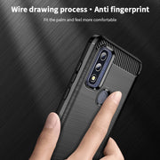 For Motorola Moto G Pure 2021 MOFI Gentleness Series Brushed Texture Carbon Fiber Soft TPU Case(Blue)