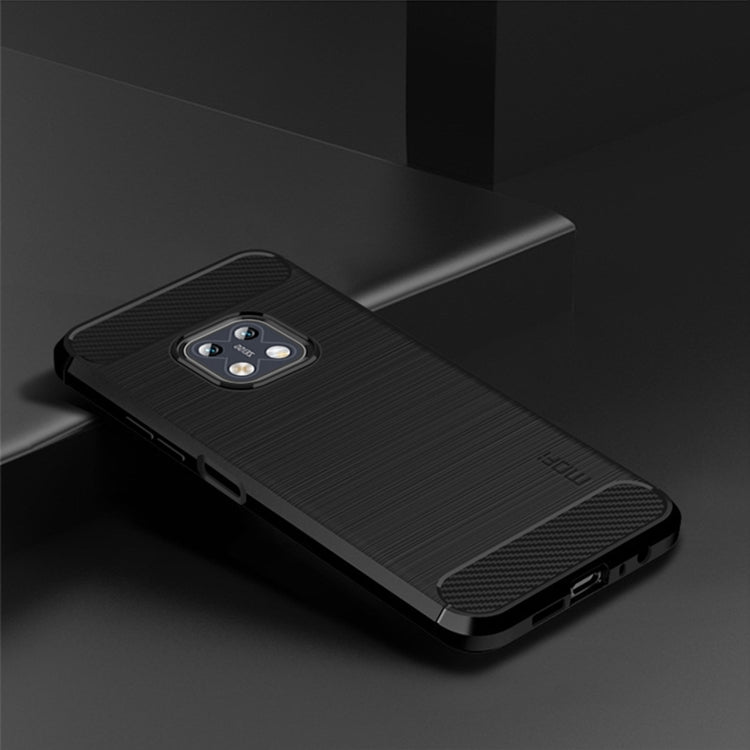 For Nokia XR20 MOFI Gentleness Series Brushed Texture Carbon Fiber Soft TPU Case(Black)