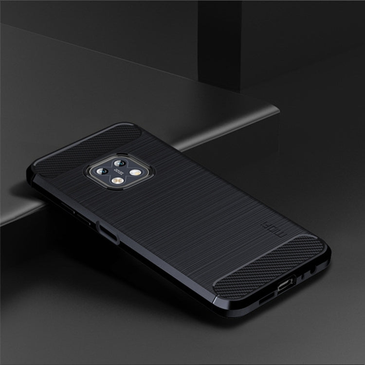 For Nokia XR20 MOFI Gentleness Series Brushed Texture Carbon Fiber Soft TPU Case(Blue)