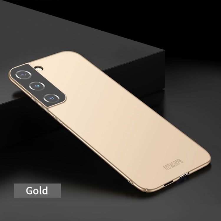 For Samsung Galaxy S22+ 5G MOFI Frosted PC Ultra-thin Hard Phone Case(Gold)