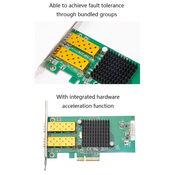 1000Mbps Ethernet PCIE to Dual Ports Fiber Optic Network Card