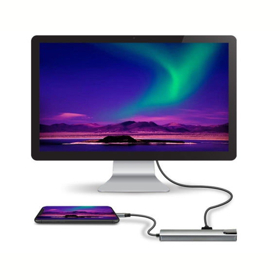 5 in 1 USB Type-C to RJ45+USB3.0 x 2+PD+HDMI HUB Adapter