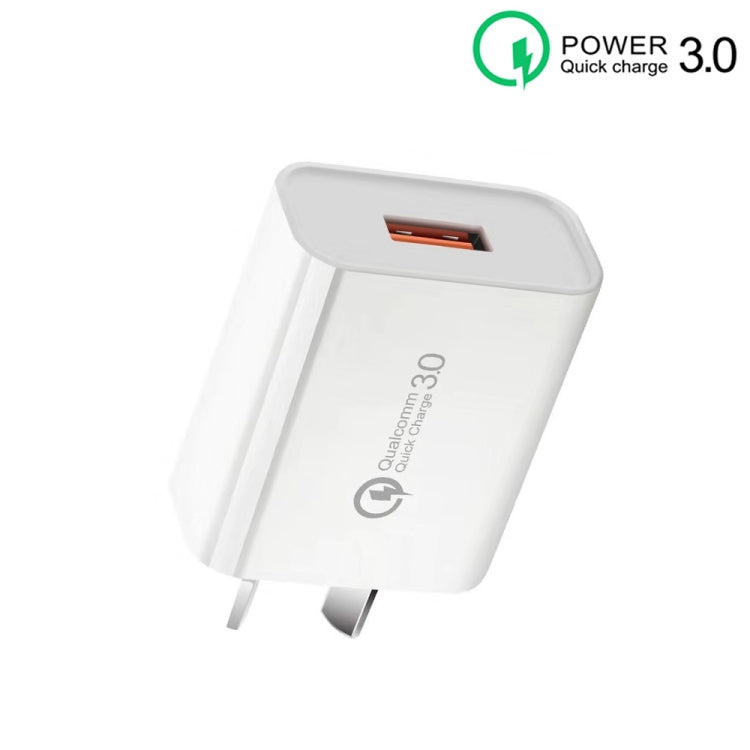 CA-25 QC3.0 USB 3A Fast Charger for Mobile Phone, AU Plug(White)