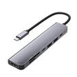 UC902 7-in-1 Multi-function HDMI+SD/TF+USB x 2+Type-C+PD to USB-C / Type-C Aluminum Alloy HUB - USB HUB by PMC TechLife | Online Shopping South Africa | PMC TechLife | Buy Now Pay Later Mobicred