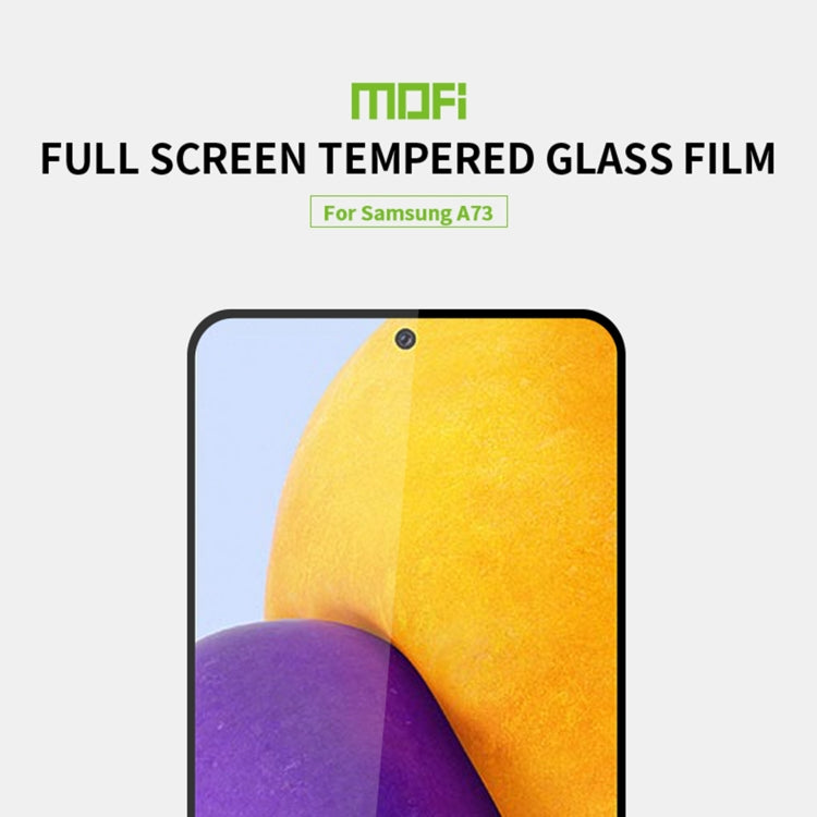 For Samsung Galaxy A73 5G MOFI 9H 2.5D Tempered Glass Full Film(Black)