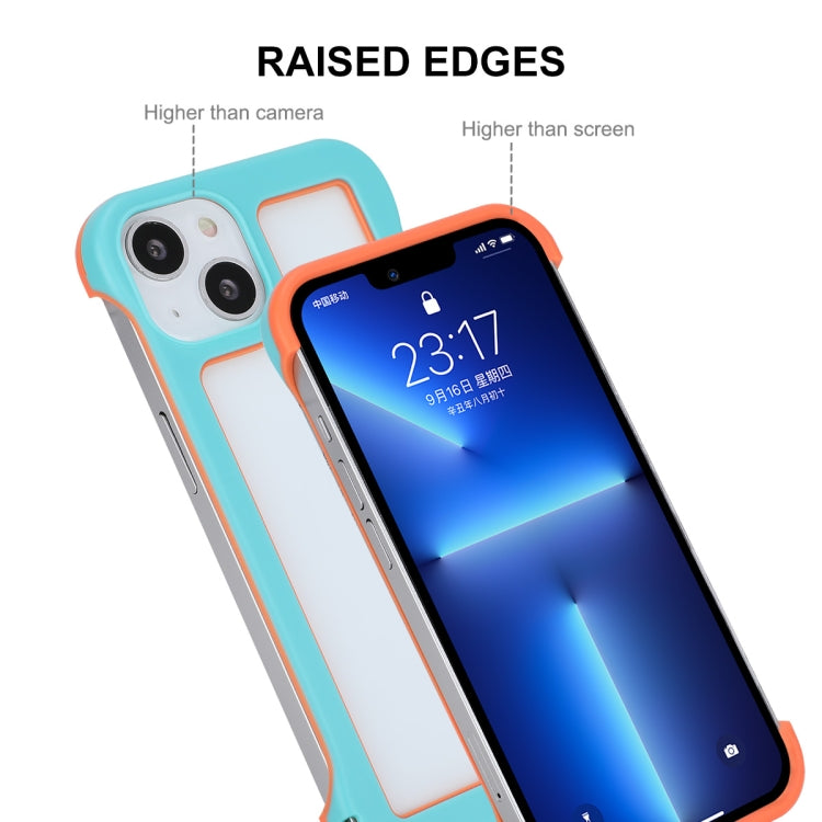 For iPhone 13 ENKAY Frameless Hollow Shockproof PC Case(White)