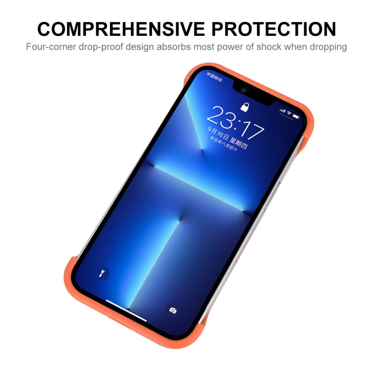 For iPhone 13 ENKAY Frameless Hollow Shockproof PC Case(White)