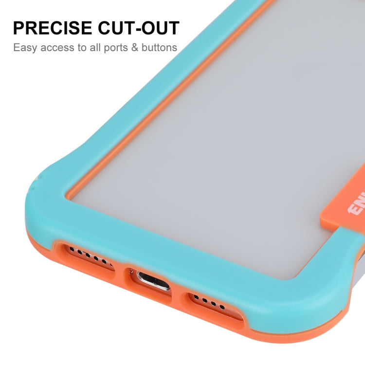 For iPhone 12 / 12 Pro ENKAY Frameless Hollow Shockproof PC Case(Black)