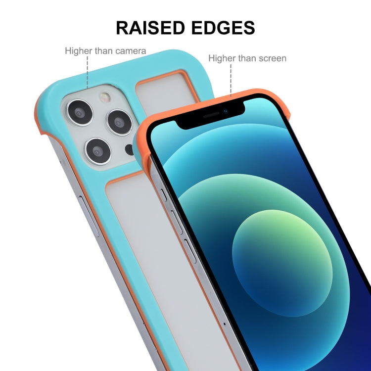For iPhone 12 Pro Max ENKAY Frameless Hollow Shockproof PC Case(Blue)