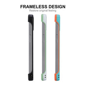 For iPhone 12 Pro Max ENKAY Frameless Hollow PC Case + Glass Film(Blue)