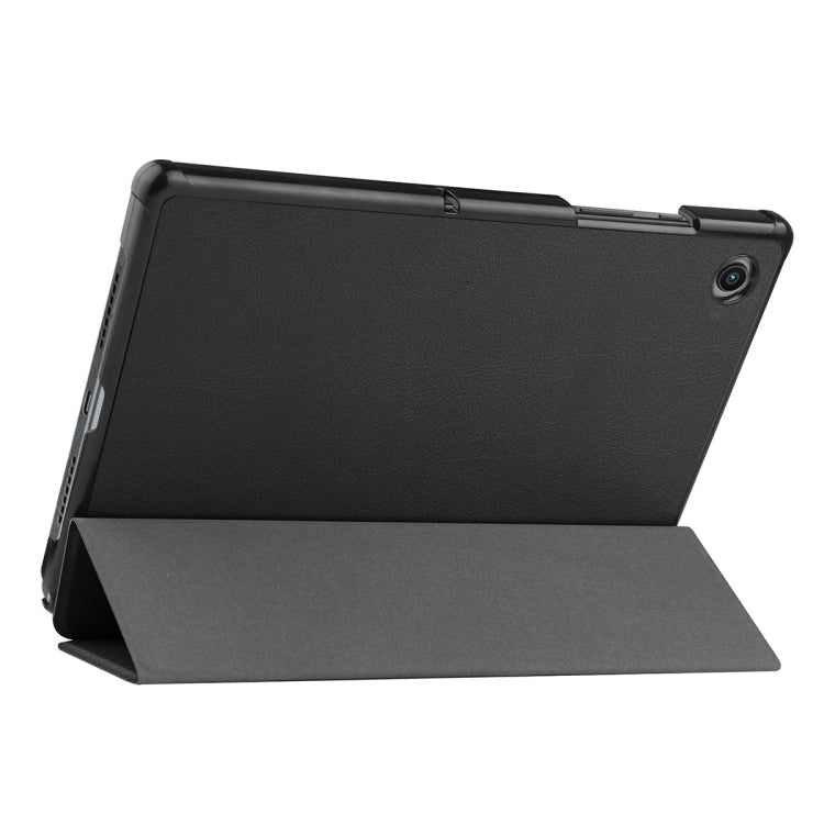 For Samsung Galaxy Tab A8 10.5 2021 ENKAY Custer Texture Leather Smart Tablet Case(Black)