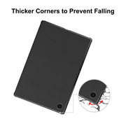 For Samsung Galaxy Tab A8 10.5 2021 ENKAY Custer Texture Leather Smart Tablet Case(Black)