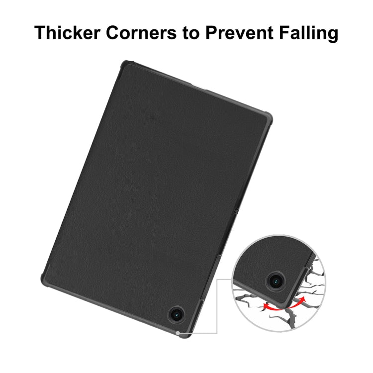 For Samsung Galaxy Tab A8 10.5 2021 ENKAY Custer Texture Leather Smart Tablet Case(Black)