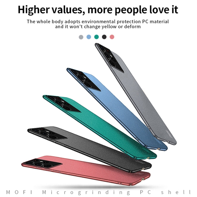 For Samsung Galaxy S21 Ultra 5G MOFI Fandun Series Frosted Ultra-thin PC Hard Phone Case(Grey)