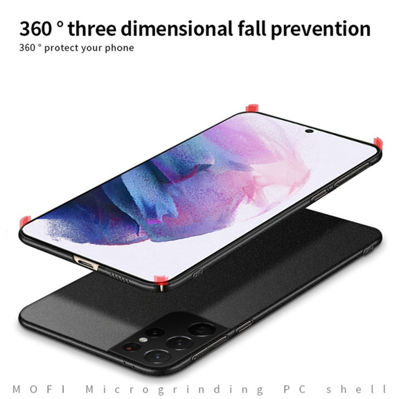 For Samsung Galaxy S21 Ultra 5G MOFI Fandun Series Frosted Ultra-thin PC Hard Phone Case(Grey)