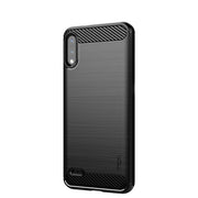 For LG K22 / K22 Plus MOFI Gentleness Brushed Carbon Fiber Soft TPU Case(Black)