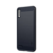 For LG K22 / K22 Plus MOFI Gentleness Brushed Carbon Fiber Soft TPU Case(Blue)