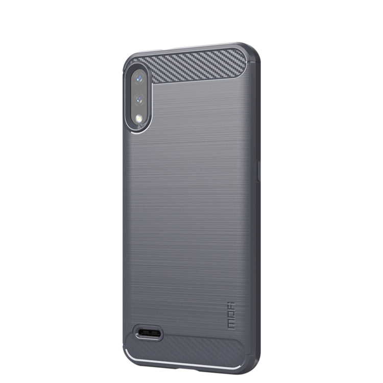 For LG K22 / K22 Plus MOFI Gentleness Brushed Carbon Fiber Soft TPU Case(Gray)