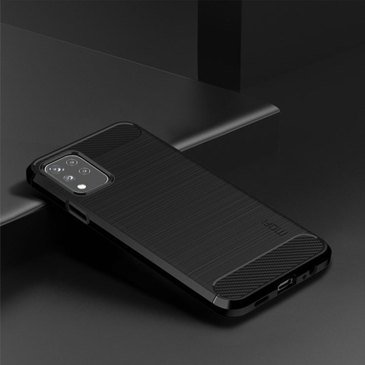 For LG K42 MOFI Gentleness Brushed Carbon Fiber Soft TPU Case(Black)