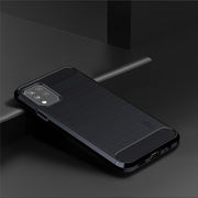 For LG K42 MOFI Gentleness Brushed Carbon Fiber Soft TPU Case(Blue)