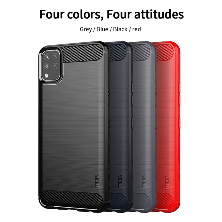 For LG K42 MOFI Gentleness Brushed Carbon Fiber Soft TPU Case(Red)