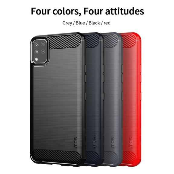 For LG K42 MOFI Gentleness Brushed Carbon Fiber Soft TPU Case(Red)