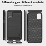 For LG K52 / K62 / K62+ / Q52 / Q62  MOFI Gentleness Brushed Carbon Fiber Soft TPU Case(Blue)