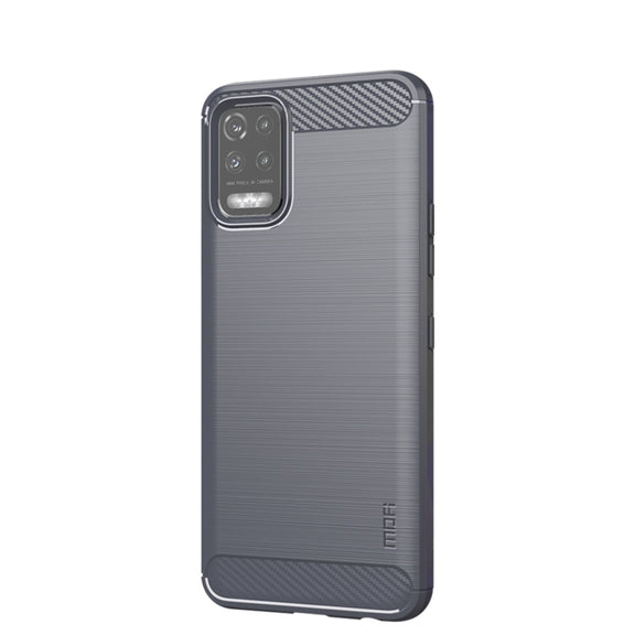 For LG K52 / K62 / K62+ / Q52 / Q62  MOFI Gentleness Brushed Carbon Fiber Soft TPU Case(Gray)