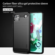 For LG K92 MOFI Gentleness Brushed Carbon Fiber Soft TPU Case(Black)