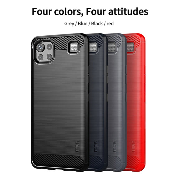 For LG K92 MOFI Gentleness Brushed Carbon Fiber Soft TPU Case(Black)