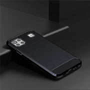 For LG K92 MOFI Gentleness Brushed Carbon Fiber Soft TPU Case(Blue)