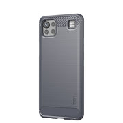 For LG K92 MOFI Gentleness Brushed Carbon Fiber Soft TPU Case(Gray)