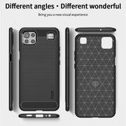For LG K92 MOFI Gentleness Brushed Carbon Fiber Soft TPU Case(Red)