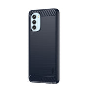 For Motorola Moto G51  5G MOFI Gentleness Brushed Carbon Fiber Soft TPU Case(Blue)