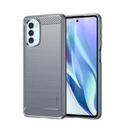 For Motorola Moto G51  5G MOFI Gentleness Brushed Carbon Fiber Soft TPU Case(Gray)