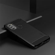 For Motorola Moto G71 5G MOFI Gentleness Brushed Carbon Fiber Soft TPU Case(Black)