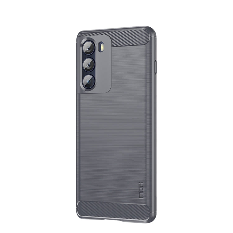For Motorola Moto G200 5G / Edge S30 MOFI Gentleness Brushed Carbon Fiber Soft TPU Case(Gray)