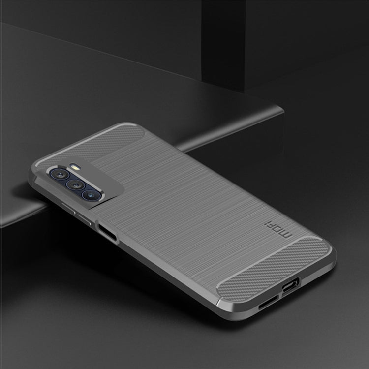 For Motorola Moto G200 5G / Edge S30 MOFI Gentleness Brushed Carbon Fiber Soft TPU Case(Gray)
